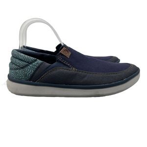 Clarks Cantal Easy Sneaker Men 9 Blue Canvas Slip On Lightweight Sole Breathable